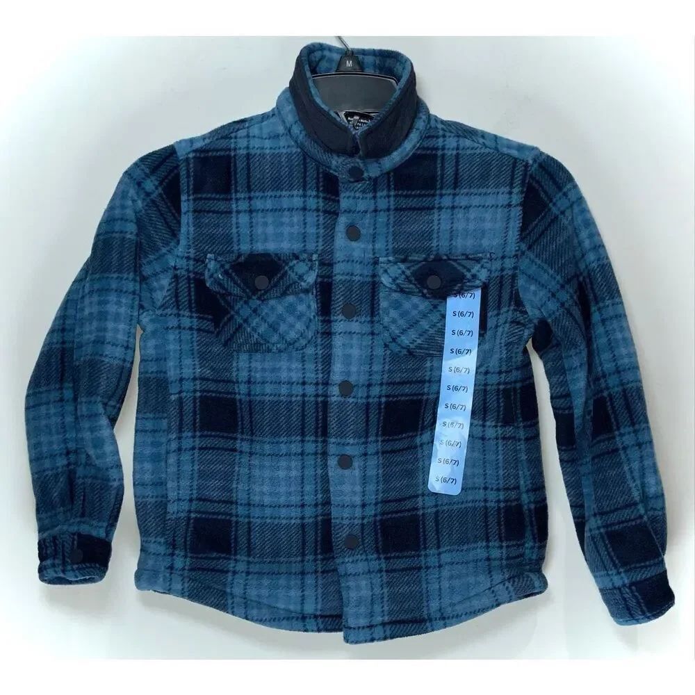 Members Mark Sherpa Lined Flannel Shacket size 6-7